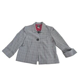 Sweet Suit Women's Long Sleeve Patterned Grey Jacket Size 10